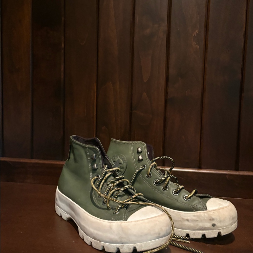 Converse Green and White Sneakers